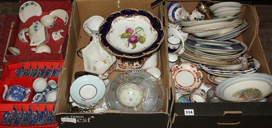 3 boxes mixed ceramics & glass